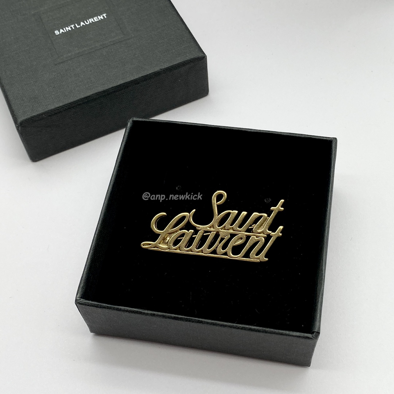 Saint Laurent Paris Saint Laurent Logo Brooch (6) - www.newkick.vip